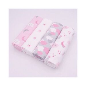 Cotton Receiving Blankets- Set Of 4 ( Print Indifferent )