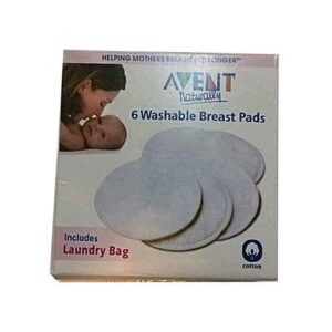 6 Washable Avent Breast Pads Includes Laundry Bag