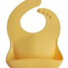 mushie silicone baby bib mineral yellow 2