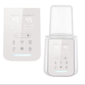 Electric bottle/baby food warmer with digital timer - fits all bottle types, milk thawing/smart temperature controls/warm formula/warm milk in 2 minutes.