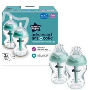 Tomee tipee advanced anti-colic feeding bottle 260ml pack of 2