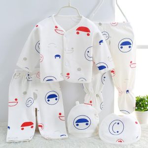 Unique Baby Cotton Receiving Set- 5 pcs