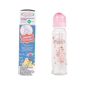 240ml Cute Cartoon Print Nipple Feeding Bottle