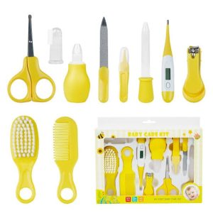 Baby Care Kit With Thermometer & Care Products.