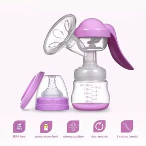 Healthy Manual Breast Pump + Free Baby Bottle Cap