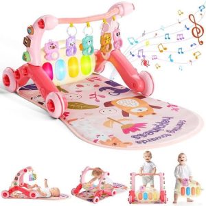 5 In 1 Baby Activity push Walker,Kick and Play Piano Gym play mat ( ideal from newborn to 18 months)