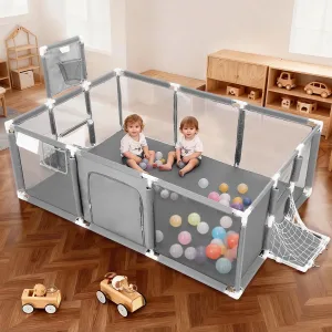 Extra large Portable  baby play fence for Babies and Toddlers, Kids Safety Playard with 20 balls ( 1.2 Mtrs by 1.8 mtrs)