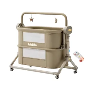 Kidilo 4 In 1 electric Bedside Bassinet swing bed With Remote Control