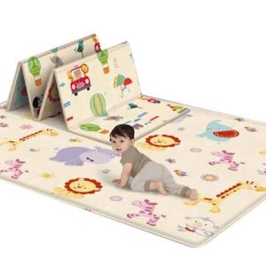 Double sided foldable baby Crawling Play Mat, well padded( 1.2 mtrs by 1.8 mtrs)