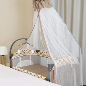 Portable Baby Cot with Wheels