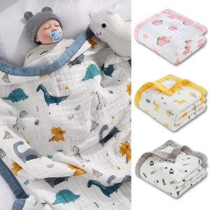 Muslin Swaddle Blanket for Newborn, Soft Cotton Nursery Blanket, Bath Towel, Receiving Blanket for Baby