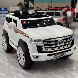 Powerful Rechargeable Electric Ride on car Land Cruiser for Kids 2 to 8yrs (White)