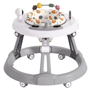 Height adjustable baby walker and activity center with 360 rotation seat and educational toys(6- 24 months)