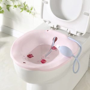 Portable Sitz Bath For Postpartum Treatment-Pink